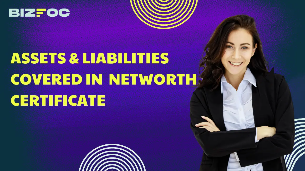 What are assets and liabilities covered in a networth certificate?