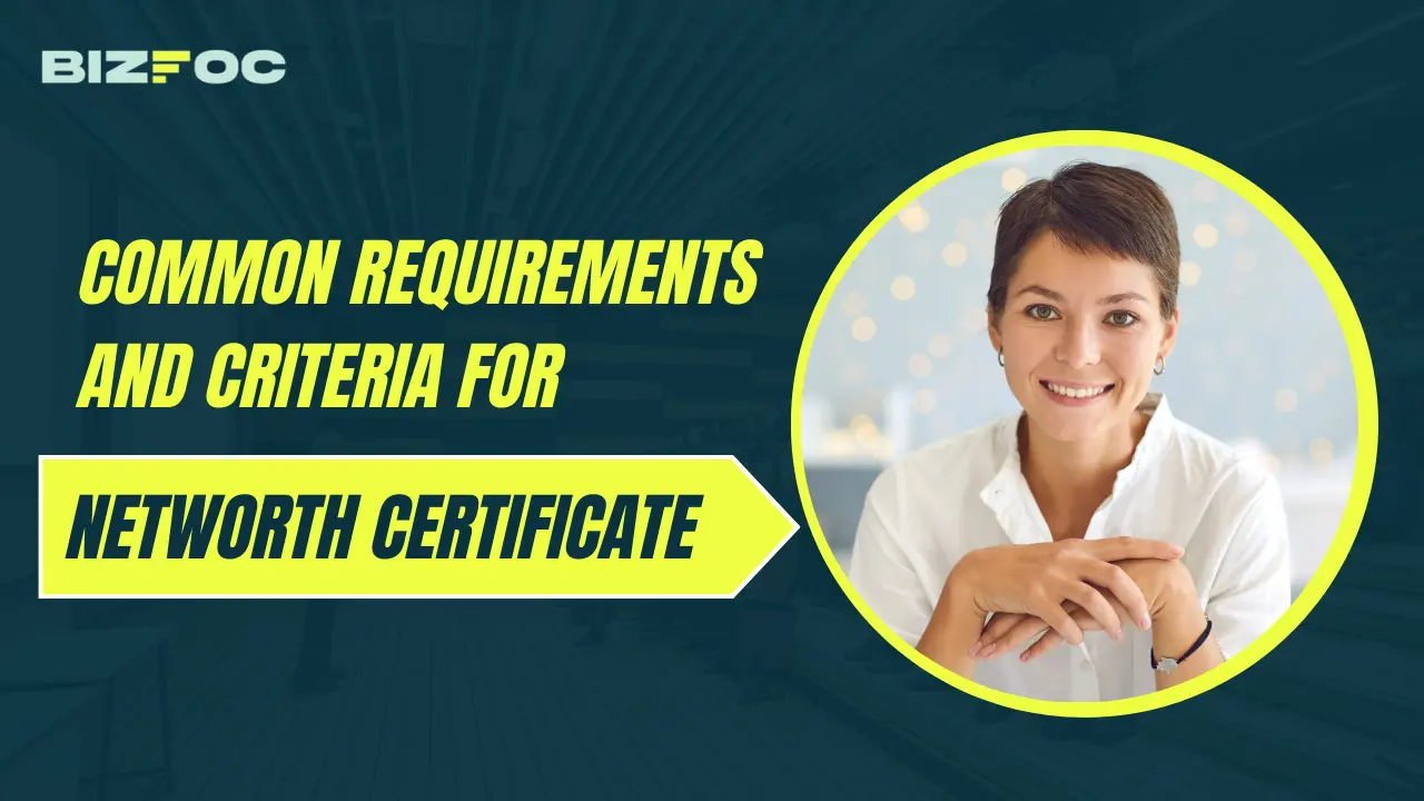 Common Requirements and Criteria for a Networth Certificate